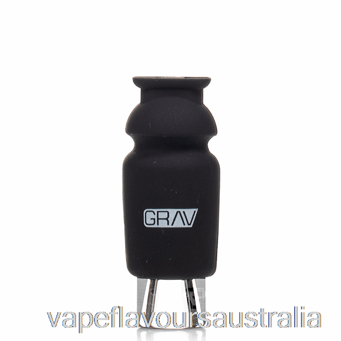 Vape Nicotine Australia GRAV Silicone-Capped Glass Crutch Black